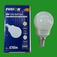 1X Fusion 5W (=40W) LED Golf G45 Dimmbar Opal Rund Sockel SES E14 2700K