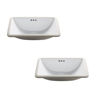 Kraus KCU-241-2PK Pack of (2) Elavo 21'' Rectangular Ceramic - White