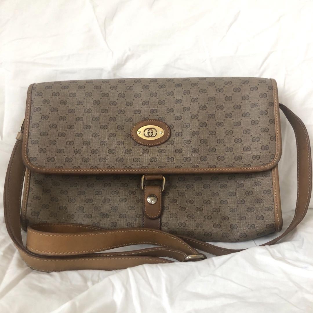 GUCCI Old Micro GG Shoulder Bag Vintage  DDU