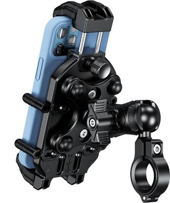 Kaedear Motorcycle Smartphone Holder with Vibration Absorption and Integrated De