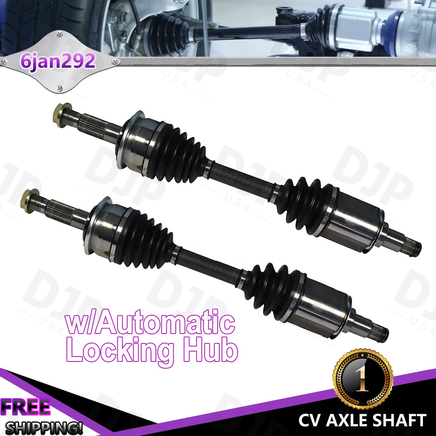 2x Front CV Axles For 1995-2004 Toyota Tacoma 4WD with Auto Lock Hubs Warranty