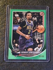 Topps 2023-24 Bowman Herbert Jones Green Parallel /99 Pelicans #140 NBA