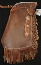 Custom Made Leather Chinks/New Distressed Chaps/Made In USA