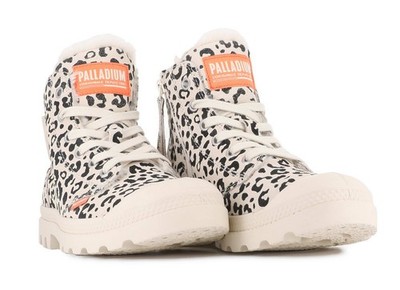 Palladium Schnürstiefelette Pampa Hi Zip Wl Leo Beige Leder Steifelette Boot
