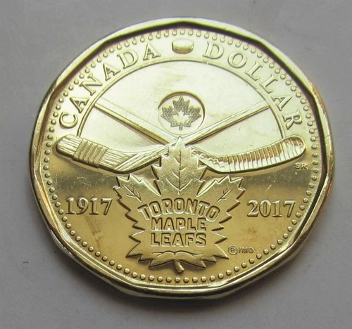 2017 Toronto Maple Leafs Canada 1 Dollar Loonie - combined shipping