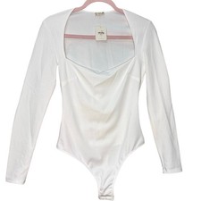 Intimately Free People BodySuit Top Size Small White Essential Summer Basics