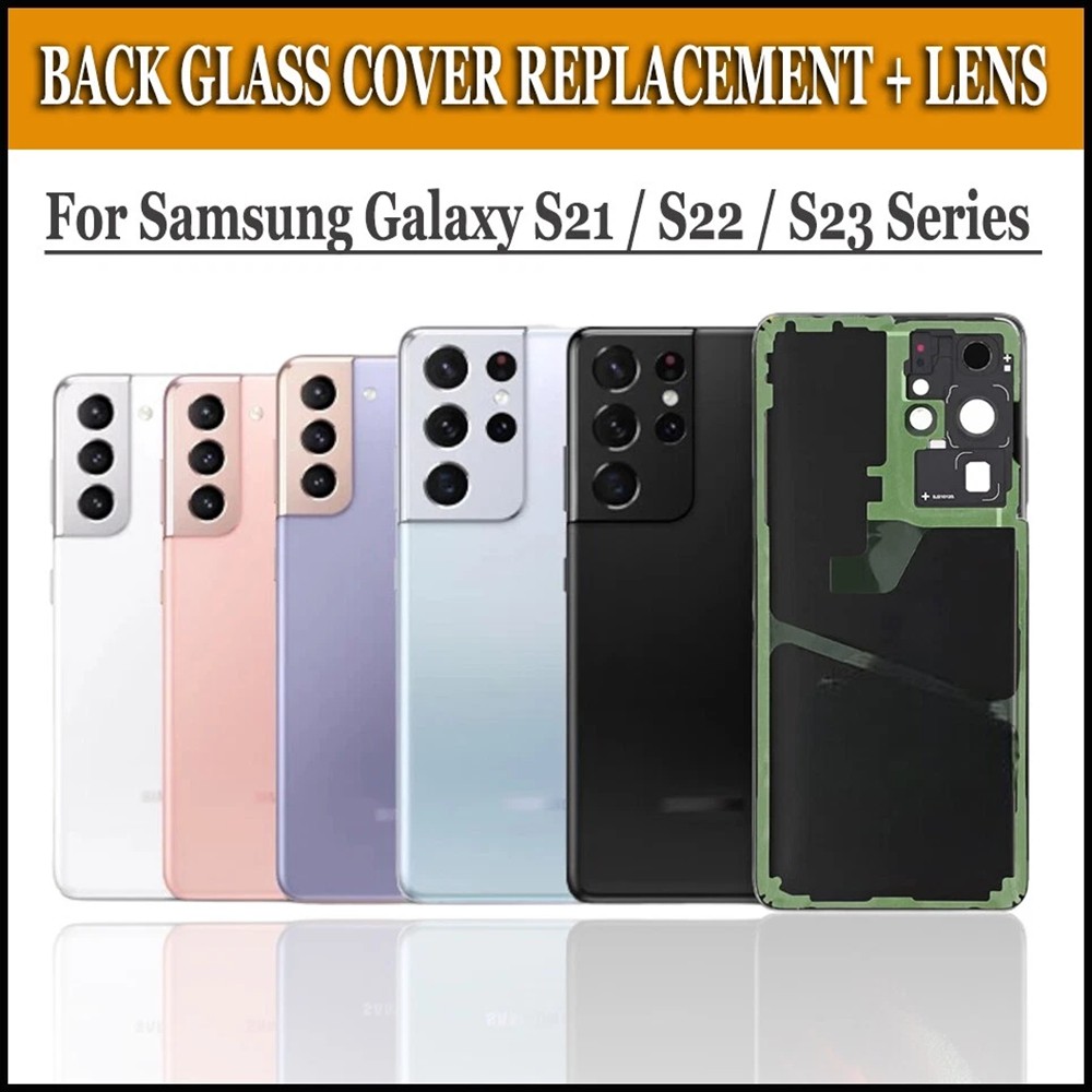 Back Glass Cover Replacement (With Lens) for Samsung S26 S25 S24 S23 S22 S21 FE