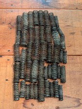 Lot 45 Vintage 1950s Wire Hair Brush Rollers MESH CURLERS and Homemade Container