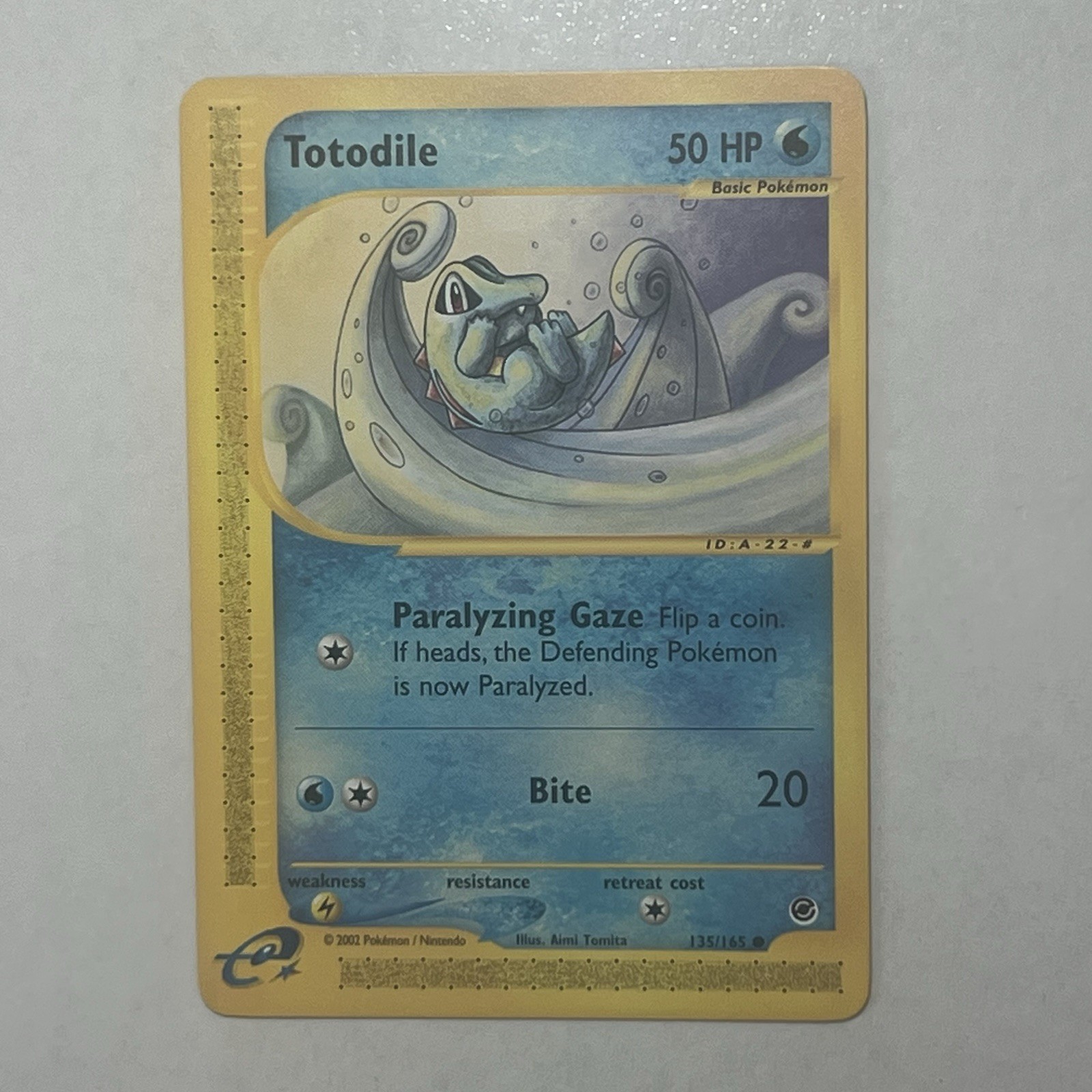 Pokémon TCG EXPEDITION BASE SET Totodile Common Non Holo 135/165 NM- Card 2002