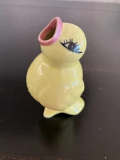 Vintage Josef Originals Yellow Canary Pie Bird Funnel Vent Figurine