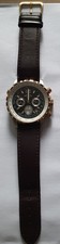 Rotery Watch with brown 100% leather strap... stopwatch/timer