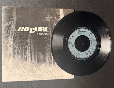 The Cure A Forest 7'' UK FICS 10 Fiction 1980 Metallic Blue Inj Labels EX (Read)