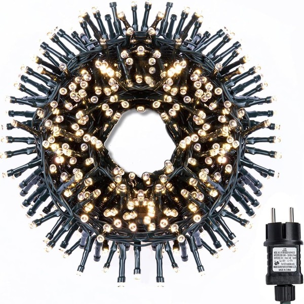 Led-Cluster-Lichterkette Strombetrieb Deko Warmweiß 500LED FüR Innen AußEn-image