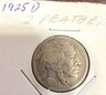 1925-D Buffalo Nickel 5C Business Strike Denver Mint 2 Feathers KM#134 Denver Buffalo