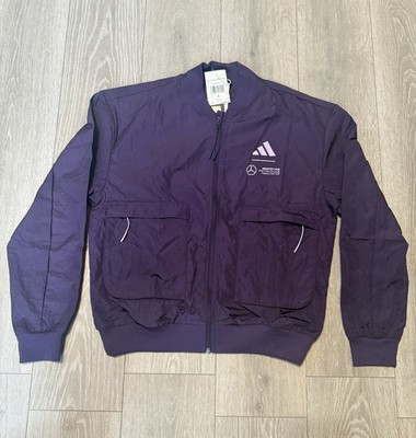 Adidas Men s Mercedes AMG Petronas F1 Team Woven Bomber Jacket Purple (JX8818) S
