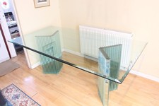 For sale! Beautiful Italian Plate Glass Dining Table.