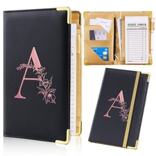 Server Book Alphabet Server Books for Waitress Leather Waitress Book with Zipper