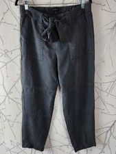 Banana Republic Dark Gray 100 Tencel Belted Pull On Pants Women's M