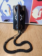 Crosley CR55 Black Wall Telephone w/ Push Button Technology - WORKS 