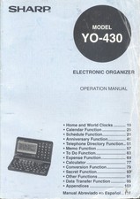 Sharp YO-430 Electronic Organizer Operation Manual