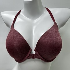 Victoria’s Secret Racerback Semi Demi Bra 34DD Front Close Underwire Lined