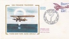 FRANCE 1980 FDC PREMIERE TRAVERSEE PARIS NEW YORK SANS ESCALE YT PA53