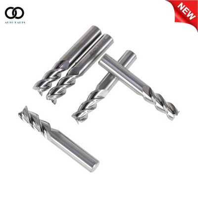 5 Pcs High Quality 3/8'' 2-1/2'' Overall Length 3 Flute Regular Carbide End Mill