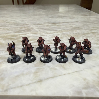 GW Warhammer 40K Tau Empire Breacher Team Well Painted w/2 Unapainted Drones