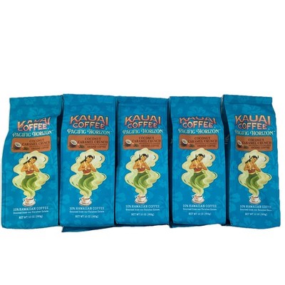 Kauai Coffee Coconut Caramel Crunch Medium Roast, Ground Coffee 10 Oz - Five