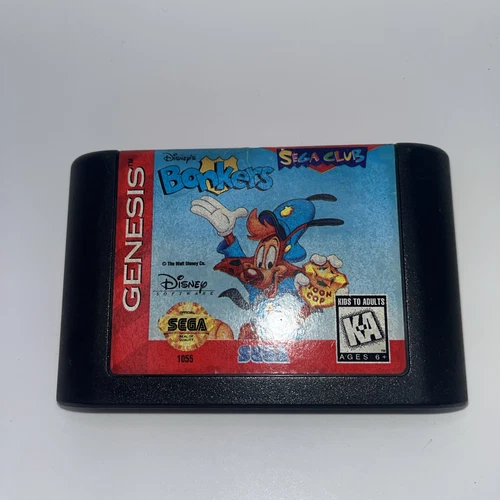VINTAGE SEGA GENESIS / SEGA NOMAD - DISNEY'S BONKERS - GAME CARTRIDGE - 1994