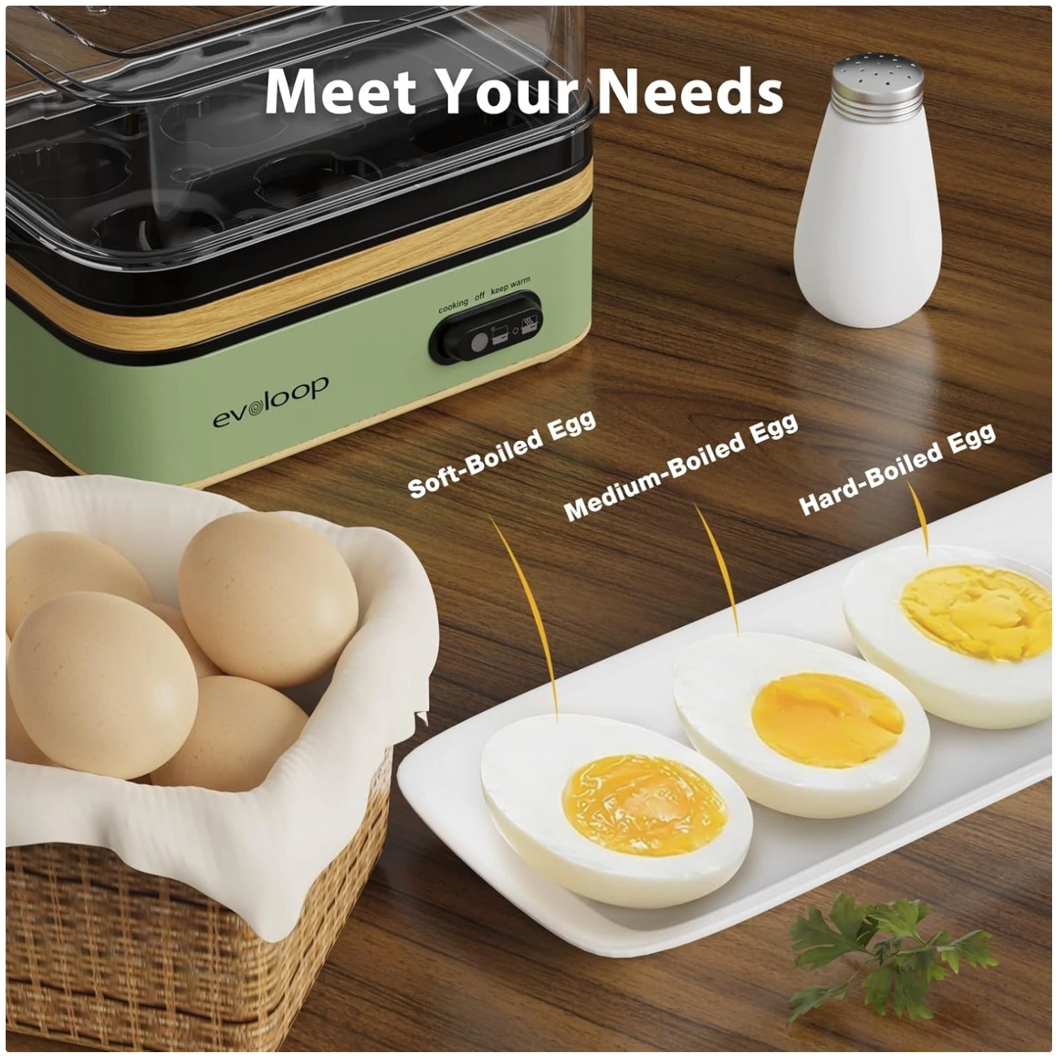 Electric Egg Cooker & Poacher - 6 Eggs Capacity