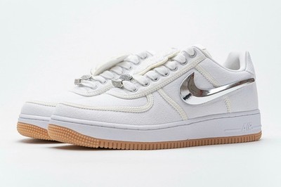 AQ4211-100 New Travis Scott x Nike Air Force 1 White  Men's Sneakers