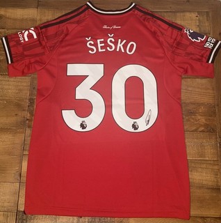 Signed Benjamin Sesko Manchester United 25/26 Home Shirt Proof 2