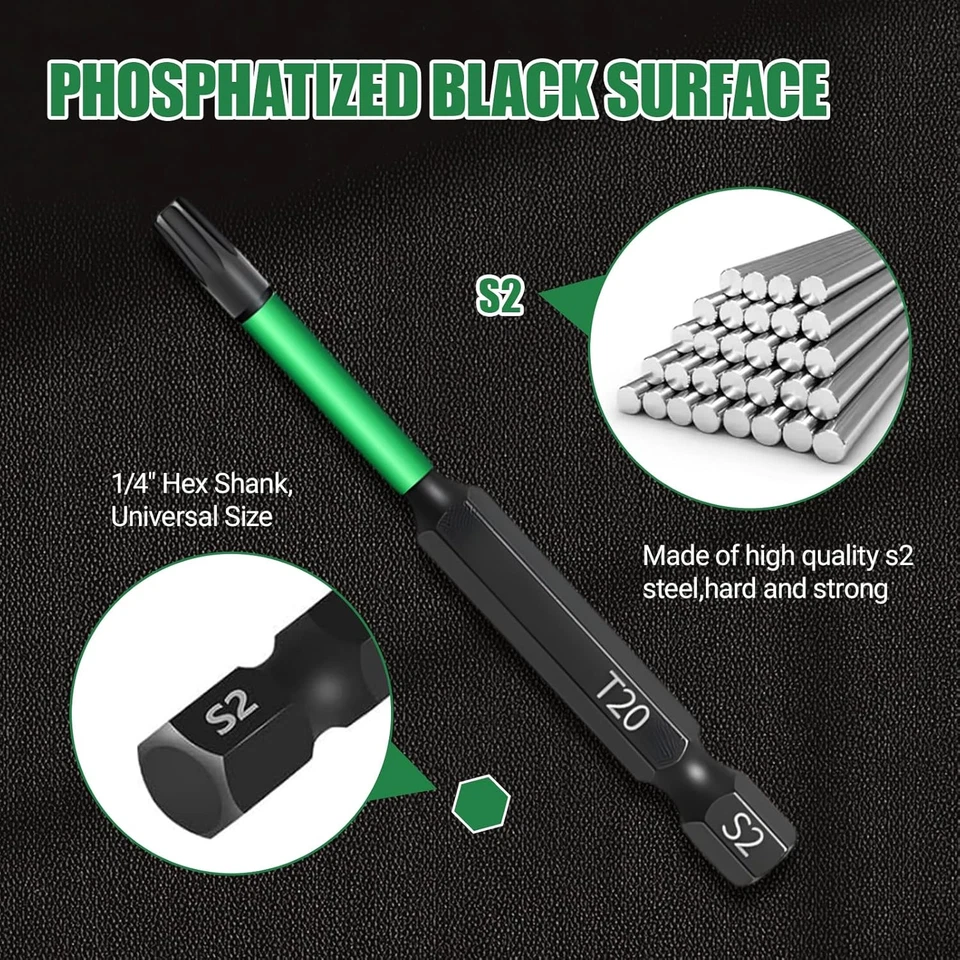 Bit Verlängerung Set mit Magnetkopf 1/4 Zoll Lange Bits Schlagschrauber - Bild 4 von 4