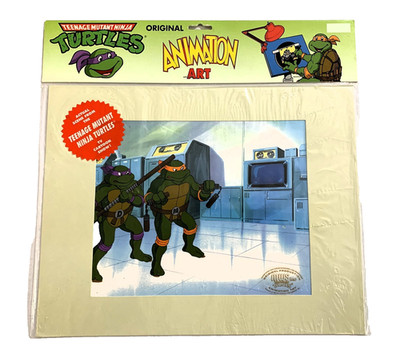 TMNT NINJA TURTLES Orig. Animation Art CEL Donatello & Michelangelo NEW w/ COA
