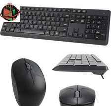 Wireless Keyboard and Mouse Combo for Windows, 2.4G Full-Sized External Cordless