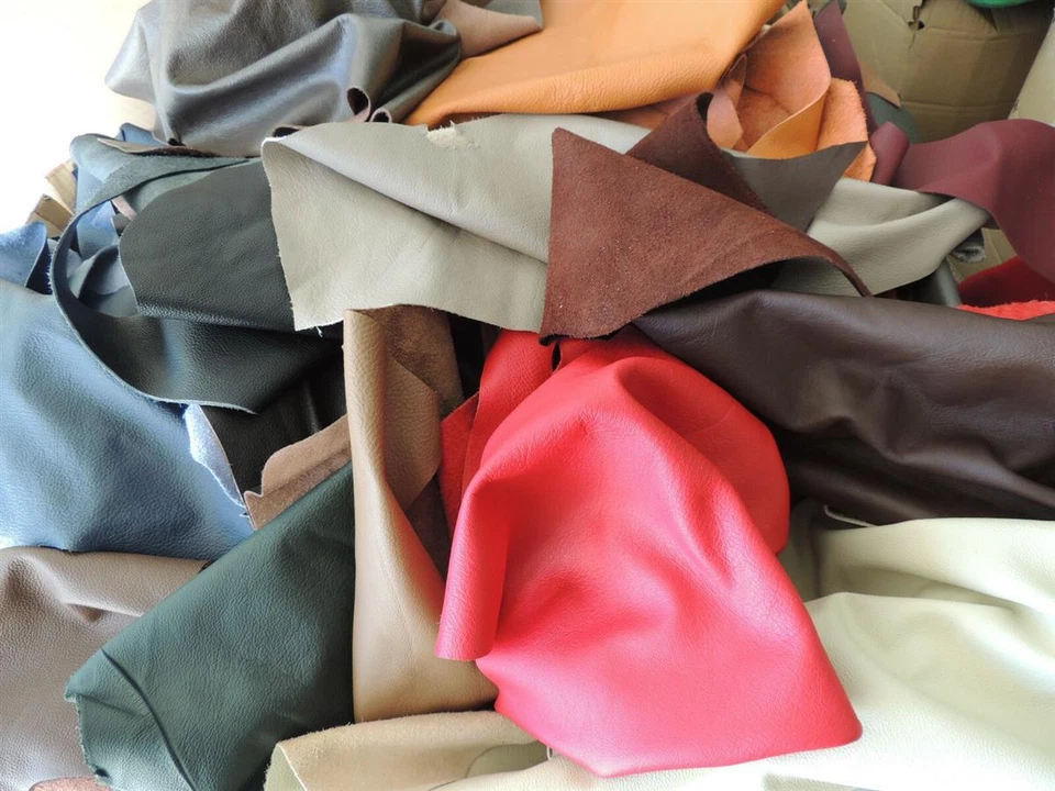 LEDER STOFFE ONLINE Lederreste Lederstücke 1kg für Babypuschen Rindleder Ökoleder 1,0-1,2mm bunt