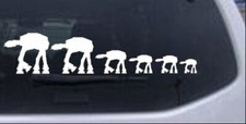 Star Wars At At Stick Figure Family Four Kids Car Truck Window Decal Sticker