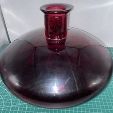 Jarrón gigante 16” San Miguel España auténtico 100% vidrio reciclado rojo rubí