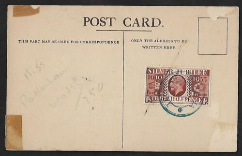 TRISTAN DA CUNHA SILVER JUBILEE STAMP ON UNION CASTLE LINE PC COVER 1935 - Afbeelding 1 van 2