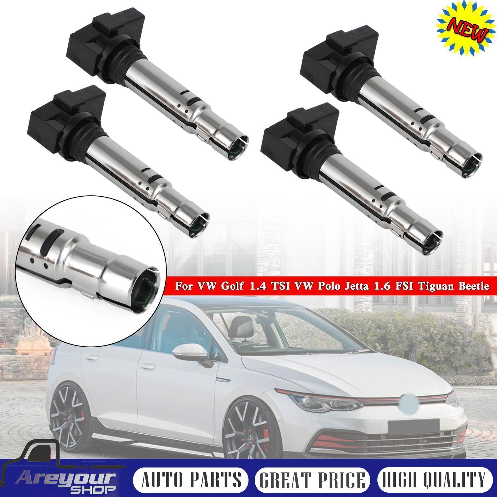 4x Coil Packs Set 036905715F For VW Golf Polo Jetta Tiguan 1.4 TSI 1.6 FSI