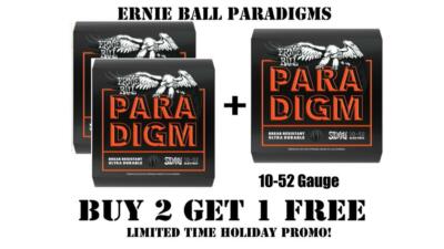 **3 SETS ERNIE BALL PARADIGM 2015 STHB ELECTRIC GUITAR STRINGS (10-52)**