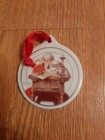1996 JC Penny Norman Rockwell Santa Reading Letters Christmas Ornament Porcelain — photo 2
