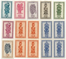 Congo, 1948 - Masques, COB 277 à 284 + 291 - Livraison 0€ dès 5 lots groupés