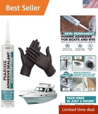 10oz Marine Adhesive Sealant 4000/4200 UV White - Fast Cure, Flexible Bond