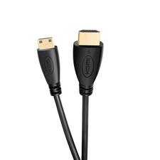 6.5ft Mini HDMI Male to HDMI Male Coiled Extender Flexible Spiral Cable Cord