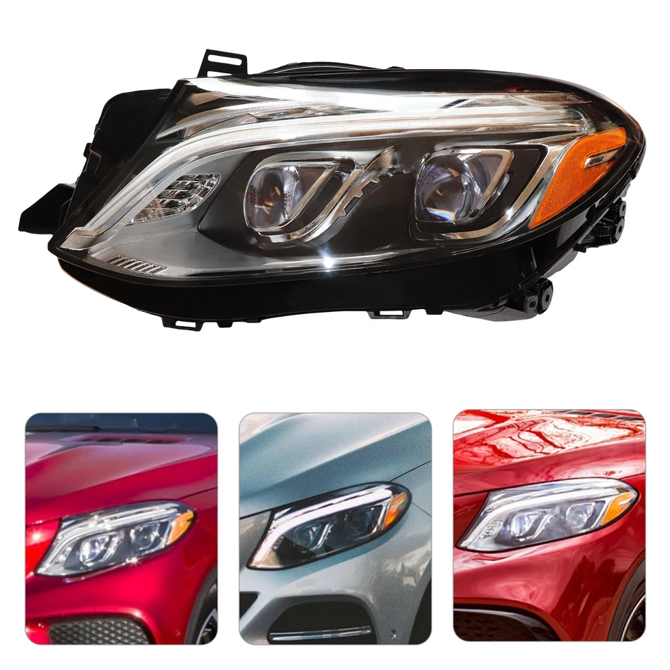 For 2016-2018 2019 Mercedes-Benz GLE350 GLE63 LH Driver Side Headlight Dual LED - Изображение 2 из 4