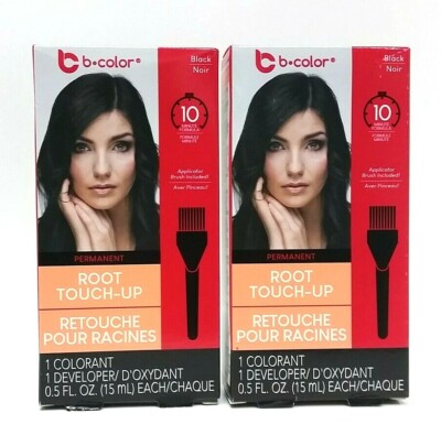 LOT 2 b.Color Permanent Root-Touch Up 10 Minute Formula Hair Color Black SEALED