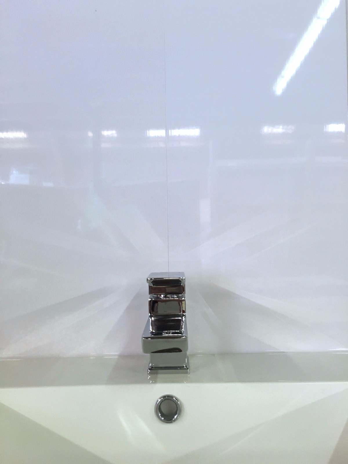 Gloss White With Chrome or Gloss White 8mm Ceiling Cladding Bathroom