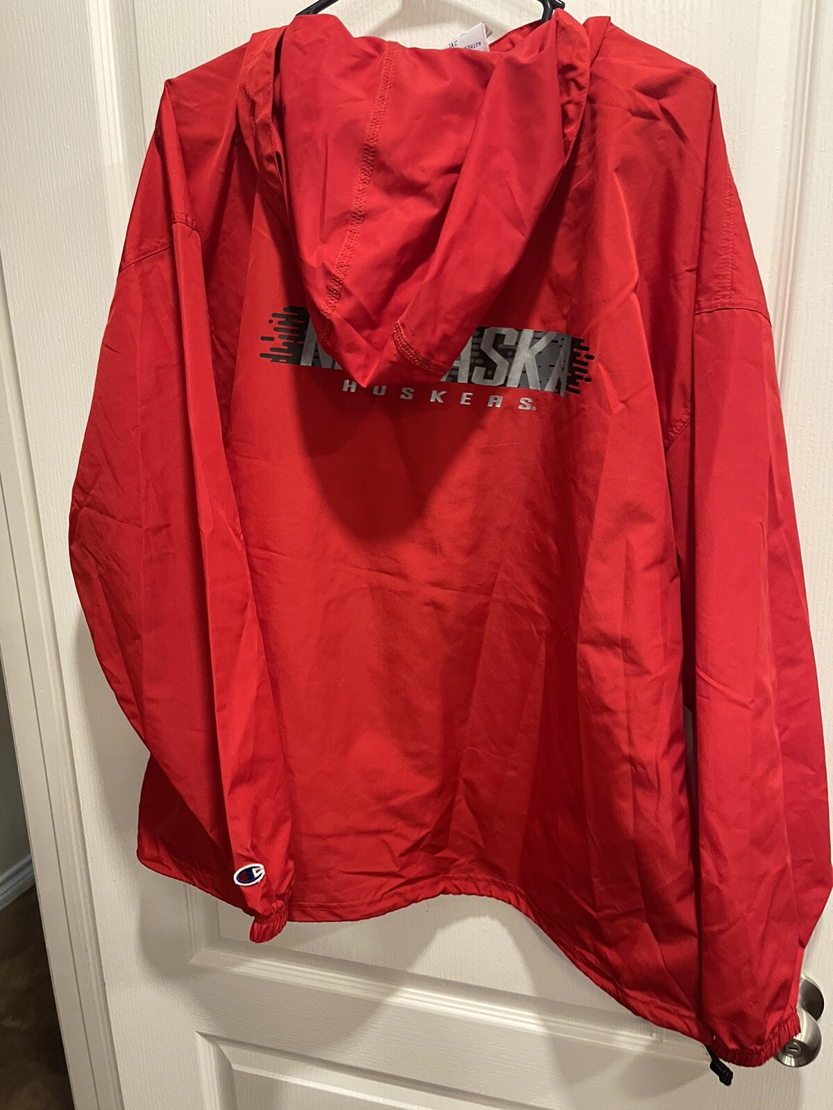 Champion Nebraska Cornhuskers Huskers Hooded Rain Jacket Men Size XXL